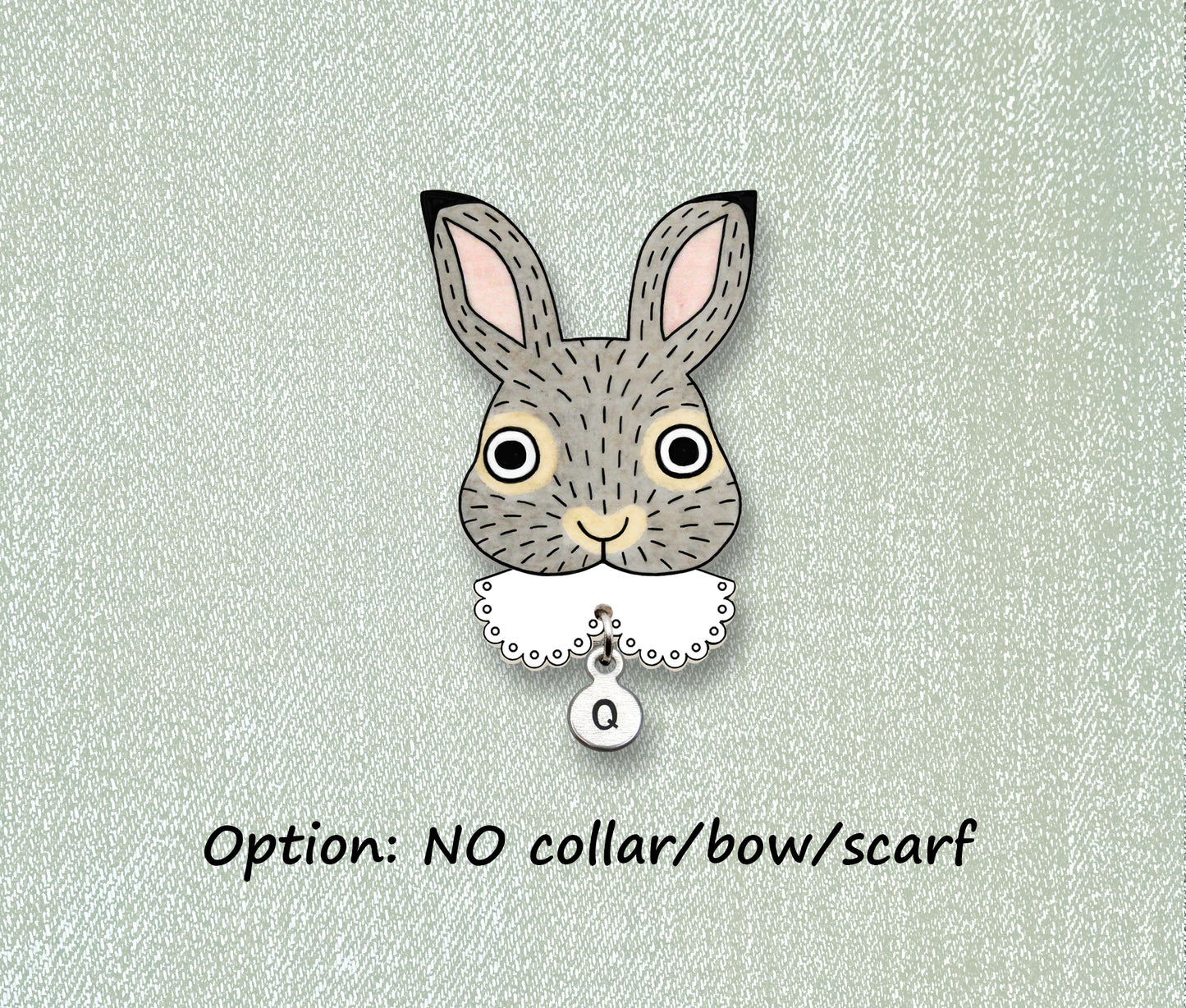 Cotton Tail Rabbit Pin | Unique Gray Bunny Lover Gift