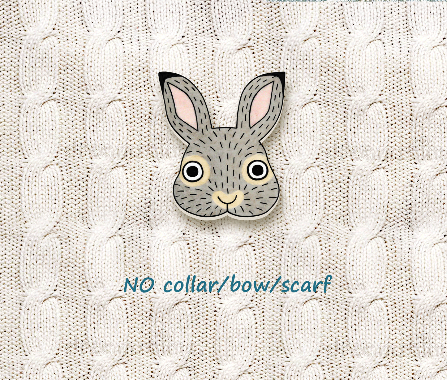 Cotton Tail Rabbit Pin | Unique Gray Bunny Lover Gift