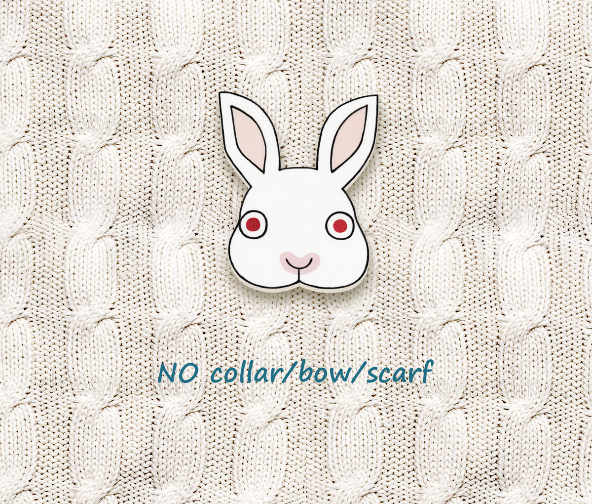 White Rabbit Pin |Handmade White Bunny Lover Brooch