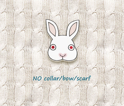 White Rabbit Pin |Handmade White Bunny Lover Brooch