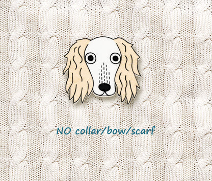 White Saluki Pin | Unique Dog Brooch
