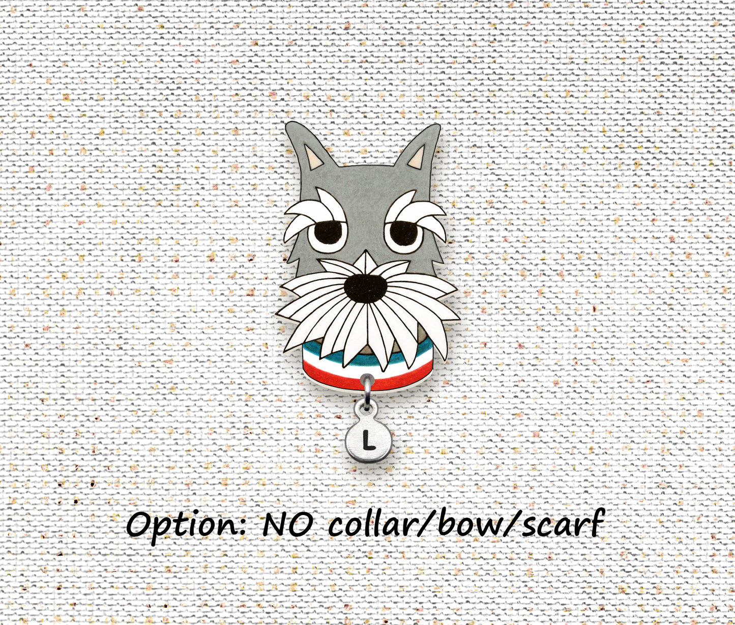 Salt & Pepper Schnauzer Pin | Handmade Dog Brooch