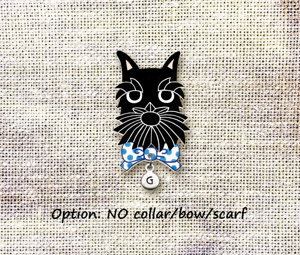Black Schnauzer Pin | Handmade Dog Lover Gift