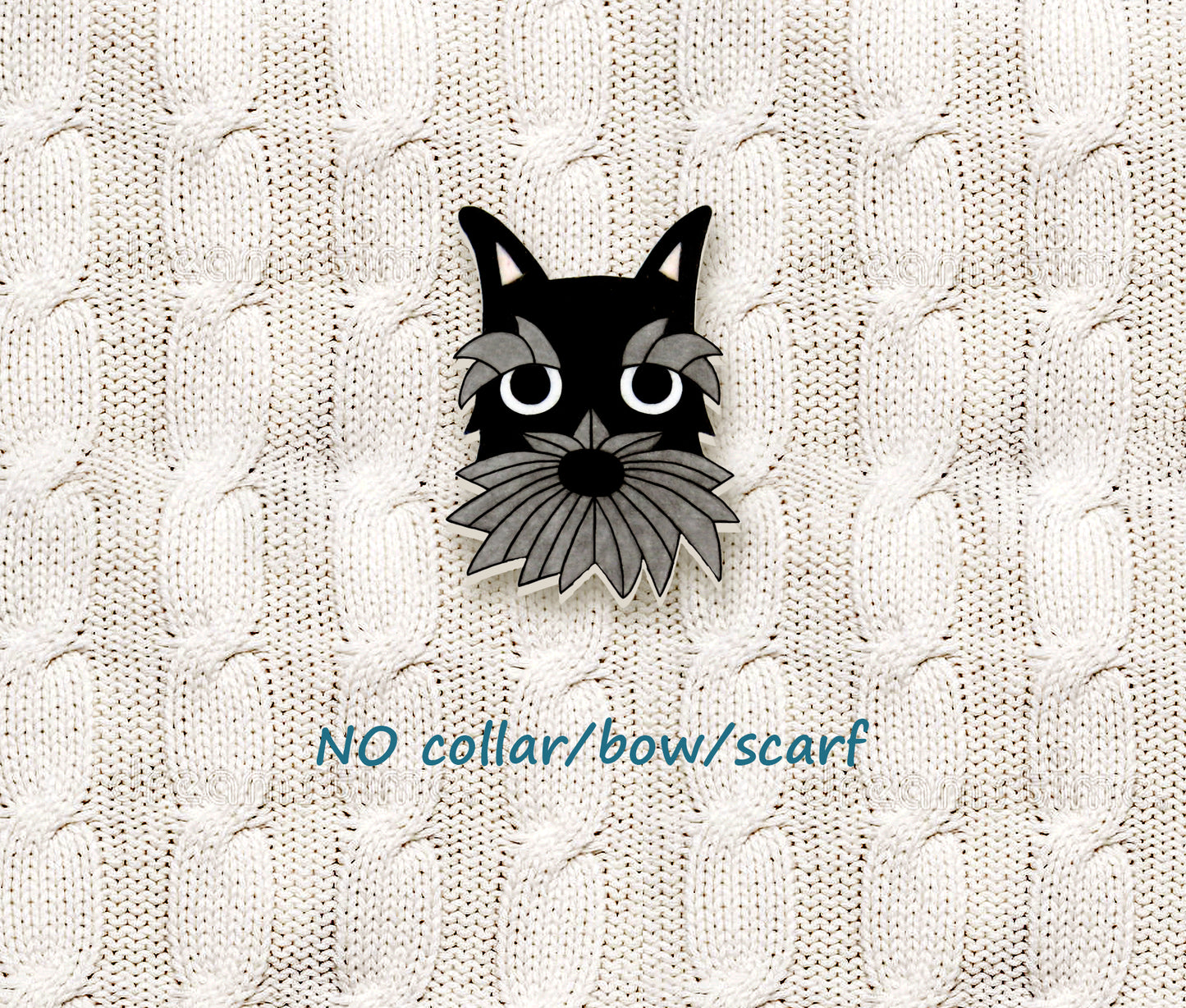 Black Gray Schnauzer Pin | Unique Dog Lover Brooch
