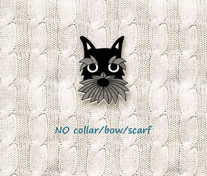 Black Gray Schnauzer Pin | Unique Dog Lover Brooch