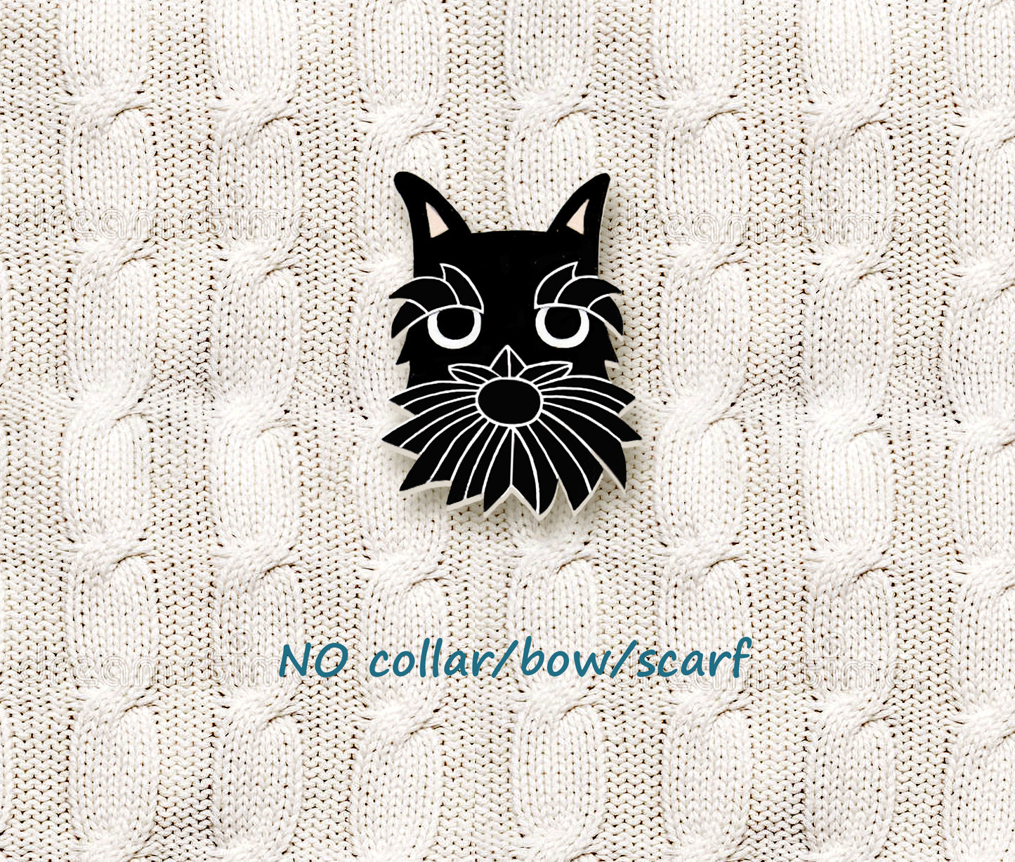 Black Schnauzer Pin | Handmade Dog Lover Gift