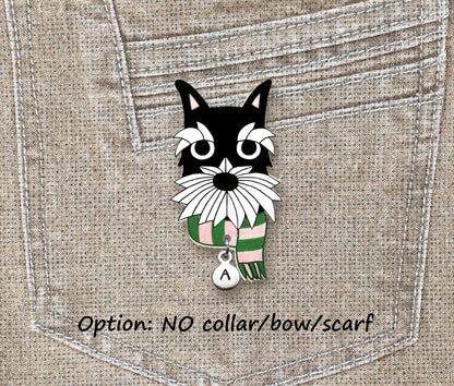 Black Silver Schnauzer Pin | Handmade Dog Lover Gift