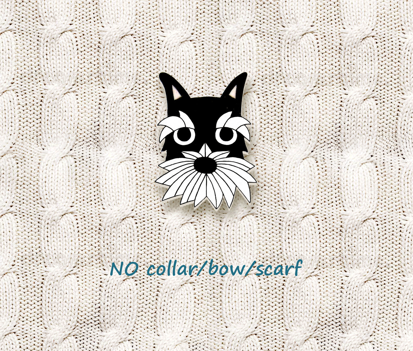 Black Silver Schnauzer Pin | Handmade Dog Lover Gift