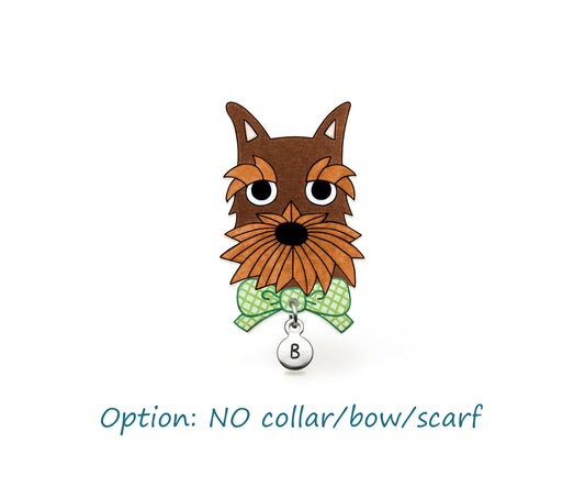 Brown Chocolate Schnauzer Pin | Unique Dog Lover Gift