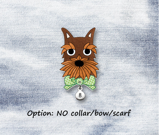 Brown Chocolate Schnauzer Pin | Unique Dog Lover Gift