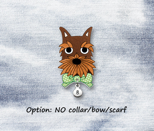 Brown Chocolate Schnauzer Pin | Unique Dog Lover Gift