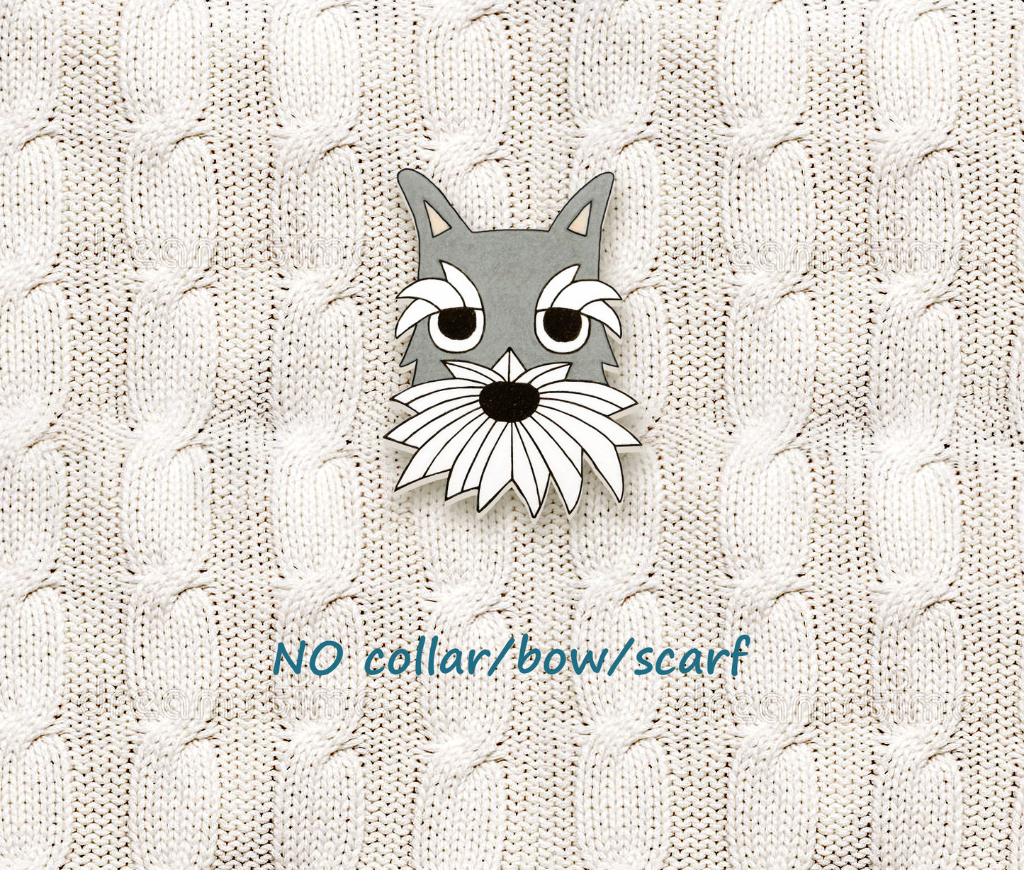Salt & Pepper Schnauzer Pin | Handmade Dog Brooch
