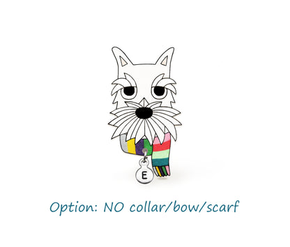 White Schnauzer Pin | Unique Dog Mom Gift