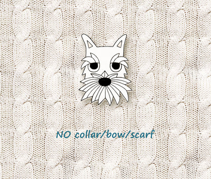 White Schnauzer Pin | Unique Dog Mom Gift