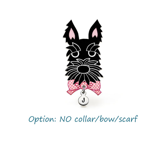 Black Scottish Terrier Pin | Custom Dog Brooch