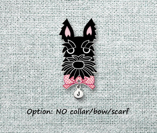 Black Scottish Terrier Pin | Custom Dog Brooch