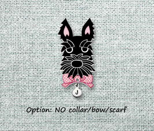 Black Scottish Terrier Pin | Custom Dog Brooch