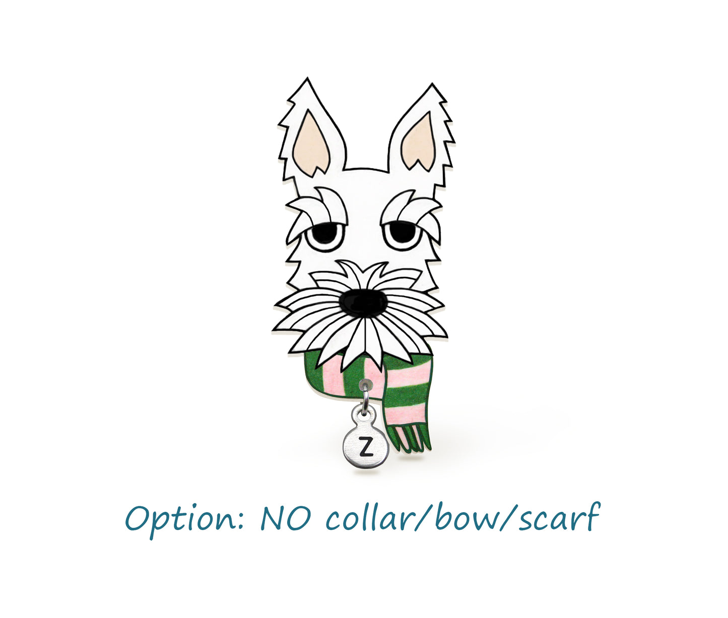 White Scottish Terrier Pin | Custom Dog Lover Gift