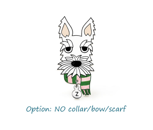 White Scottish Terrier Pin | Custom Dog Lover Gift