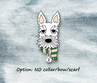 White Scottish Terrier Pin | Custom Dog Lover Gift