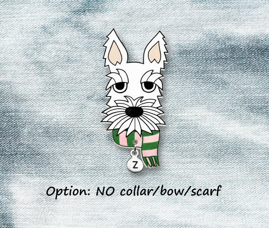 White Scottish Terrier Pin | Custom Dog Lover Gift