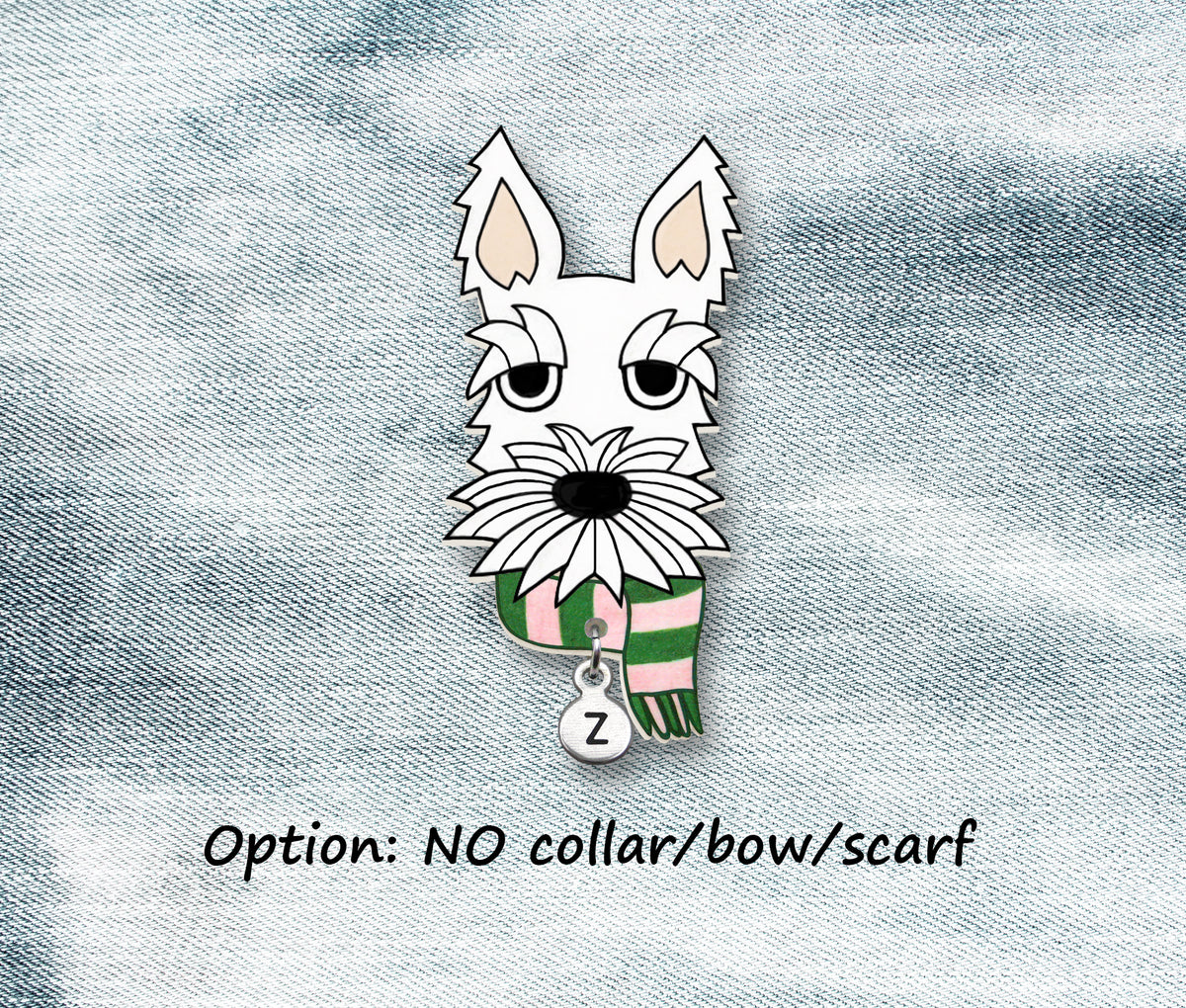 White Scottish Terrier Pin | Custom Dog Lover Gift
