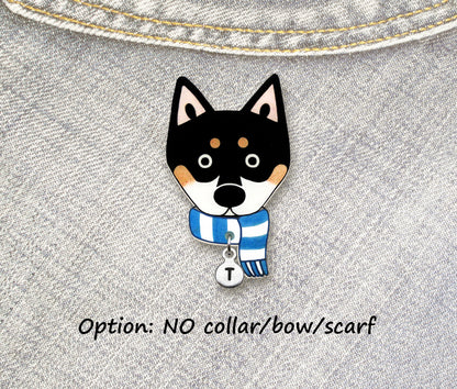 Black & Tan Shiba Inu Pin | Unique Dog Lover Gift