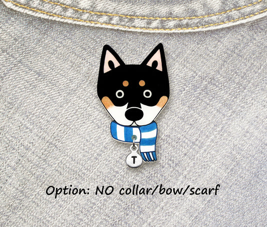 Black & Tan Shiba Inu Pin | Unique Dog Lover Gift