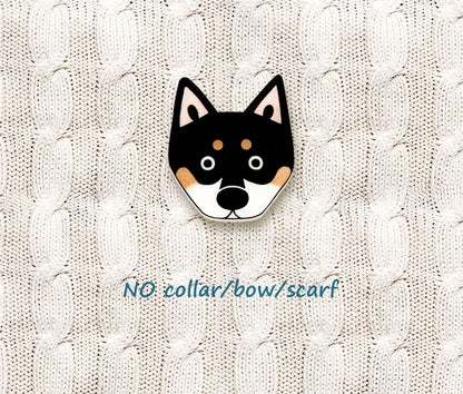Black & Tan Shiba Inu Pin | Unique Dog Lover Gift