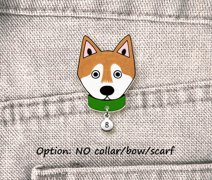 Red Shiba Inu Pin | Handmade Dog Mom Jewelry