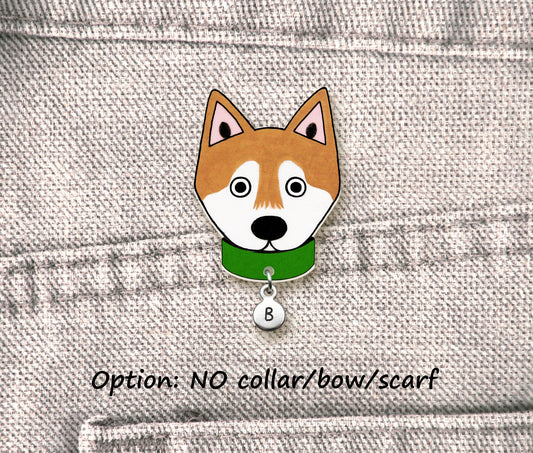 Red Shiba Inu Pin | Handmade Dog Mom Jewelry