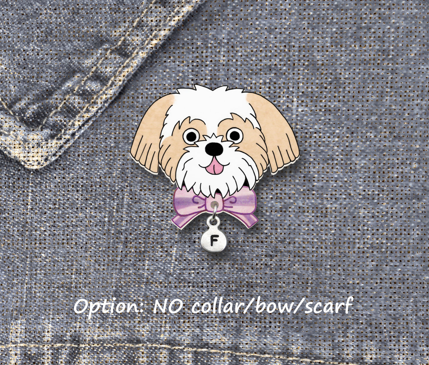 Gold & White Shih Tzu Pin | Unique Dog Lover Jewelry