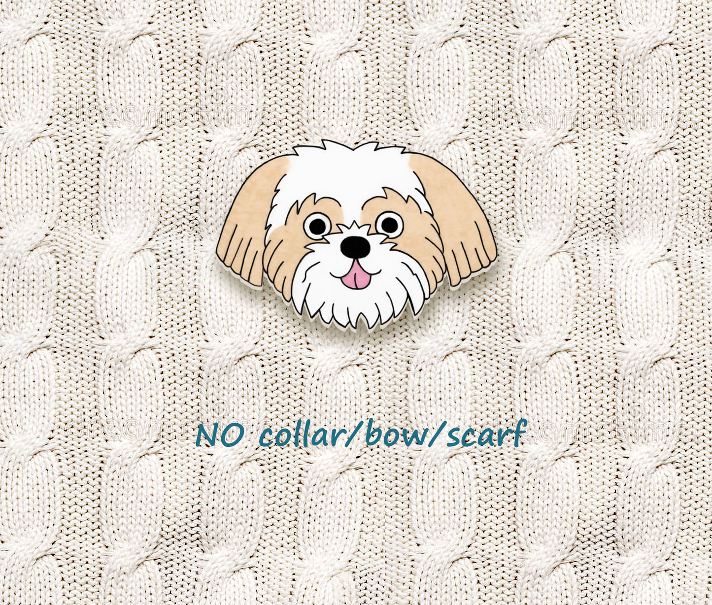 Gold & White Shih Tzu Pin | Unique Dog Lover Jewelry