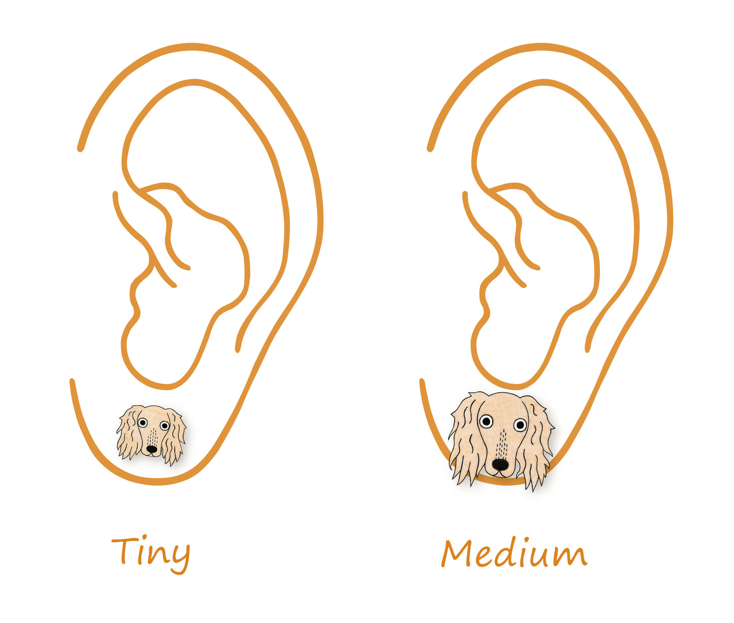 Tiny Fawn Saluki Stud Earrings | Hypoallergenic Unique Pet Jewelry