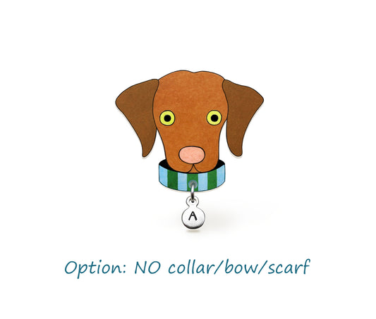 Vizsla Pin | Custom Brown Dog Brooch