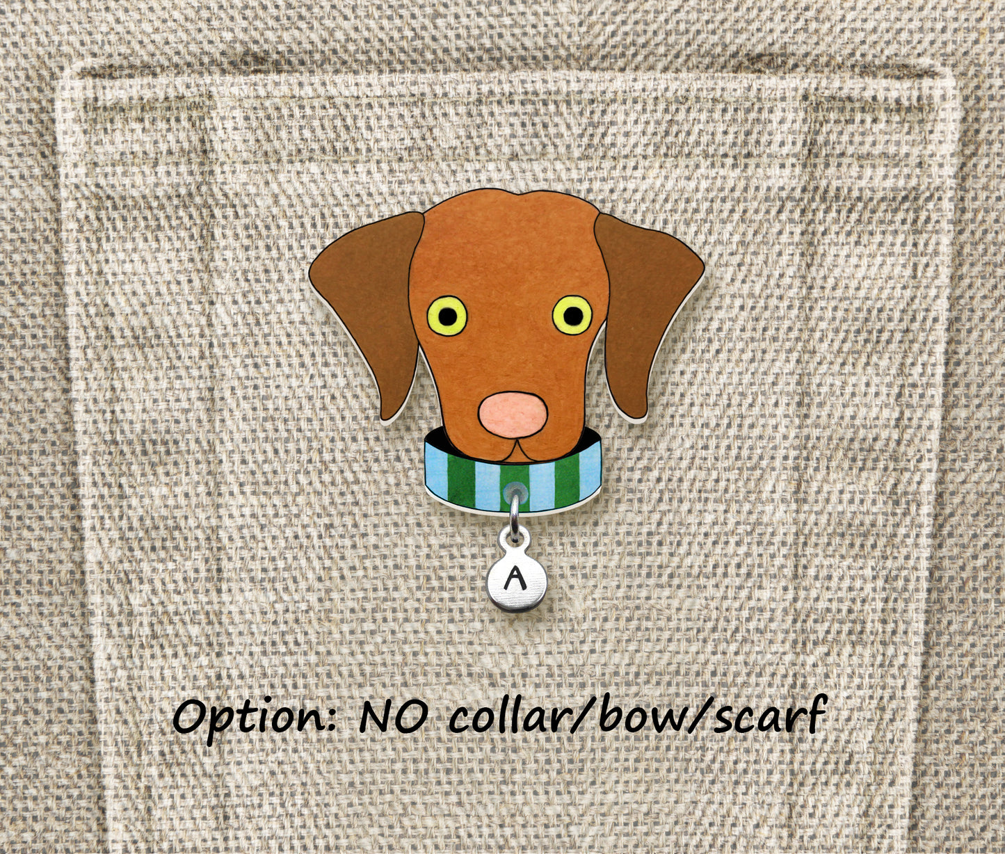 Vizsla Pin | Custom Brown Dog Brooch